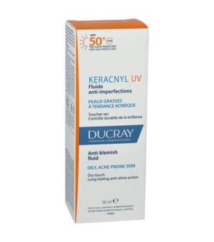 Ducray Keracnyl Sunscreen Anti-blemish Fluid Spf 50+