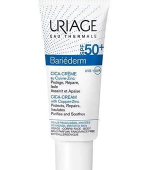 Uriage Bariederm Cica Cream With Copper Zinc Spf50+